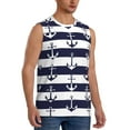 thumbnail image 2 of Easygdp Anchors Men's Breathable Tank Tops Sleeveless Sporty T Shirts for Basketball, Mountaineering, Bodybuilding -Large, 2 of 8