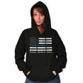 thumbnail image 4 of Blue Line US Flag Honor Protect Serve Hoodie Sweatshirt Women Men Brisco Brands S, 4 of 6
