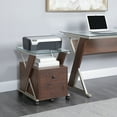 thumbnail image 3 of Zenos Mobile File Cabinet with Casters in Traditional Cherry Red Engineered Wood, 3 of 11