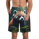 thumbnail image 1 of Fotbe Forest Plant Raccoon Trajes de Baño Estampados para Hombre, Shorts de Verano de Secado Rápido, Ropa de Playa, Bañadores-3X-Large, 1 of 6