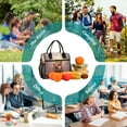 thumbnail image 6 of Bear Roses Flowers Butterflies Cooler Bag Lunch Bag Soft Cooler Cooling Tote Insulated Lunch Box for Adult Men Women, 6 of 6