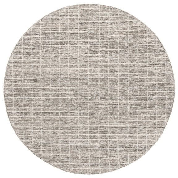 SAFAVIEH Ebony Garret Geometric Area Rug, Natural/Gray, 6' x 6' Round