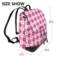 thumbnail image 2 of Disketp Plaid Heart Mochila de Cuero para Mujer, Bolso de Espalda Antirrobo con Estilo para Viaje, Trabajo y Uso Diario, 2 of 4