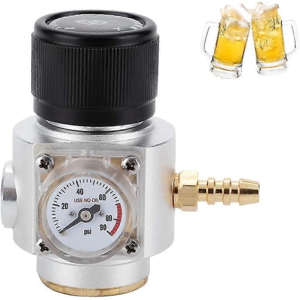 2024 Suitable CO2 0-90 PSI Home Brew Mini Gas Regulator Kit T21 * 4 Soda Pressure Gauge Wires Aluminum Charger Kit