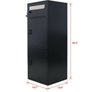 Package Delivery Boxes for Outside, Freestanding Express Mail Parcel Box with Locking Letterbox Drop and Multi Compartments, Extra Large Weather-Proof Parcel Mailbox for House Porch, Curbside