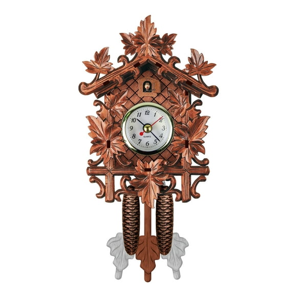 Reloj despertador Billuyoard Bird Time Bell Swing Estilo de imitación de madera