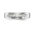 thumbnail image 4 of Solid 14K White Gold Five Stone Diamond Men's Channel Set Wedding Band Ring Size 8.5 (.5 cttw.), 4 of 8