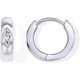 thumbnail image 1 of 14K Gold Plated Sterling Silver Posts Marquise Cubic Zirconia Huggie Hoop Earrings | Small Chunky Solitaire CZ Huggies for Women, 1 of 5