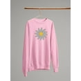 thumbnail image 3 of Smartprints Cute Daisy Flower Art Sweatshirt Women -Image by Shutterstock, Female 5X-Large, 3 of 4