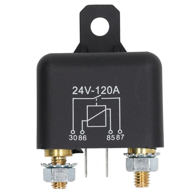 Relé Solenoide De Arranque, Bobina De Latón, Arranque Rápido Del Motor, Potencia Fuerte, Relé De Arranque De Coche De 4 Pines, Accesorios Para Vehículos 120a 24V
