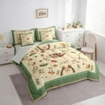 thumbnail image 3 of Homewish Boys Girls Animal Moth Ladybug Dragonfly Bedding Comforter Set 7 Pieces,Botanical Floral Mushroom Full Bedding Set Lightweight,Retro Vintage Aesthetic Fitted Sheet Flat Sheet, 3 of 8