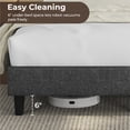 thumbnail image 6 of Yaheetech Queen Size Upholstered Platform Bed with Square Tufted Headboard, Dark Gray, 6 of 8
