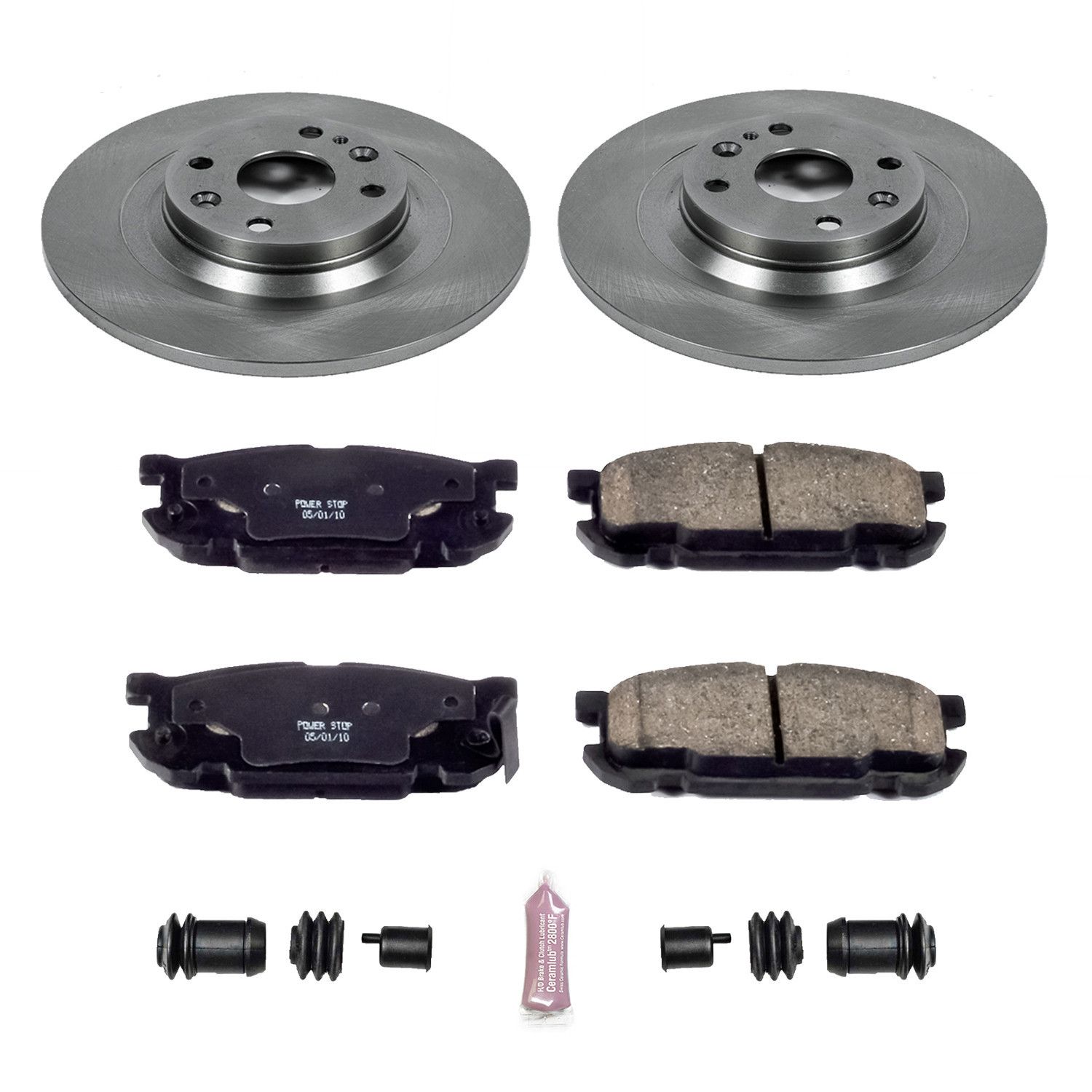 Power Stop Rear Stock Replacement Brake Pad and Rotor Kit KOE5267