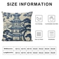 thumbnail image 5 of Creowell Porcelain Throw Pillow Covers,Classic Chinoiserie Blue and White with Pavilion Pattern Throw Pillowcases,Decorative Square Cushion Covers for Couch Bed Car,Multi-Size, 5 of 5