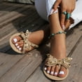 thumbnail image 3 of XDDST Cute Sandals for Women 2025 Women Flip Flops Thong Sandals with Bow Summer Bowtie Flat Beach Rain Shoes, 3 of 7