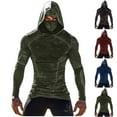 thumbnail image 4 of Brnmxoke Men Fishing Hoodie Sun Protection Spf Shirts UPF 50+ Long Sleeve Hoodie with Face Mask UV Rash Guard Quick Dry Hiking Shirt Dark Gray,XXL, 4 of 4