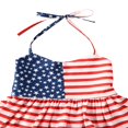 thumbnail image 2 of CNKOO Summer Baby Girls Striped Print Vest Dress Tops & Denim Shorts, 2 of 6