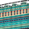 thumbnail image 4 of Small Stall Narrow Shower Curtain 36"W x 72"L – Tropical Bohemian Leaves, Mid-Century Abstract Boho Botanical Bathroom Decor, Vintage Floral Palm Leaf Pattern, Rustic Tribal Folk Style, 4 of 5