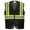 Black, variant on Portwest US391 Iona Plus Lightweight Reflective Mesh Vest Black, 5X-Large
