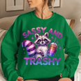 thumbnail image 2 of WEAIXIMIUNG Womens Sweatshirt Zip Up Pattern Funny Bohemian Cute Stay Garbage Oversized Hoodless Hoodie, 2 of 4