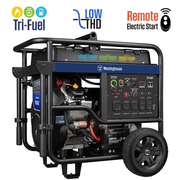 Westinghouse 14,500W Push Button Start Power Generator, CO Sensor