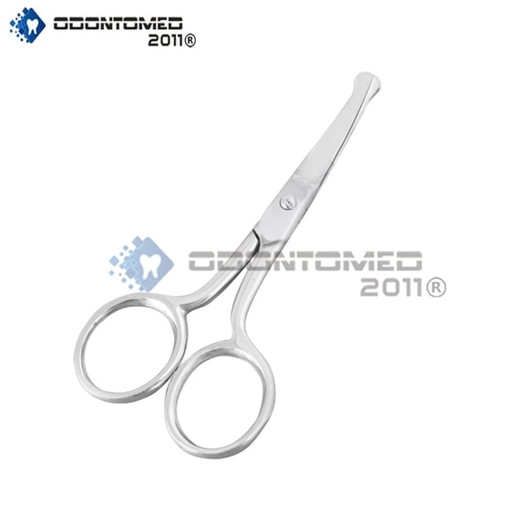 Odontomed2011® Mustache & Beard Trimming Men's Grooming Scissors Curved 3.5" Stainless Steel