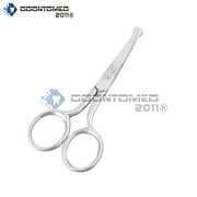 Odontomed2011® Nose Hair Trimmer Scissors Curved 3.5" - Round Tip For Ear, Eyebrow, Beard & Mustache Trimming
