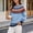 02-Blue, variant on QSAWXQZ Women's Crewneck Sweater Long Sleeve Color Block Fair Isle Jacquard Pullover Casual Knit Top S
