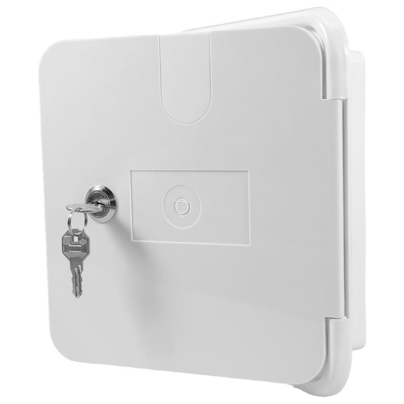 DINHEAROM Abs Rv Power Cable Hatch Door 1 Set 8.7x8.1x1.6in White For Campervan Conversion Kit