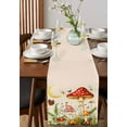 thumbnail image 4 of Red Mushroom Table Runner 90 Inches, Spring Floral Botanical Moon Star Bed Runner Dresser Scarves Tabletop for Indoor Outdoor Parties/Ceremony/Banquet, 13" x 90", 4 of 8
