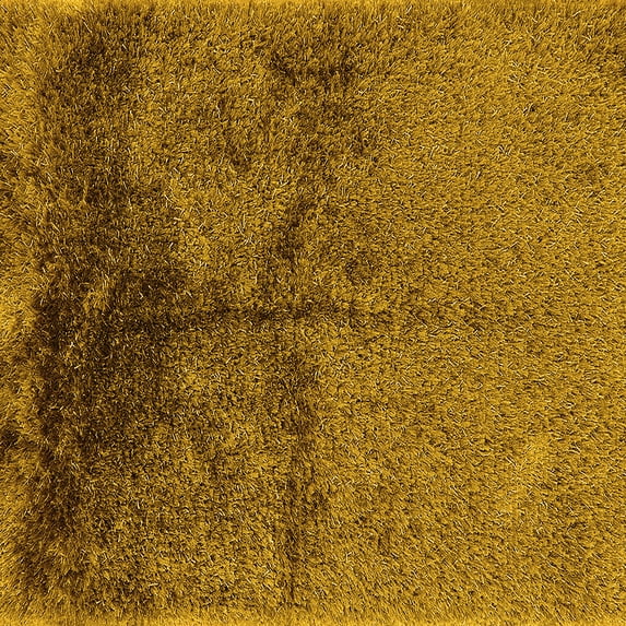 Ahgly Company Machine Washable Indoor Square Oriental Yellow Industrial Area Rugs, 7' Square