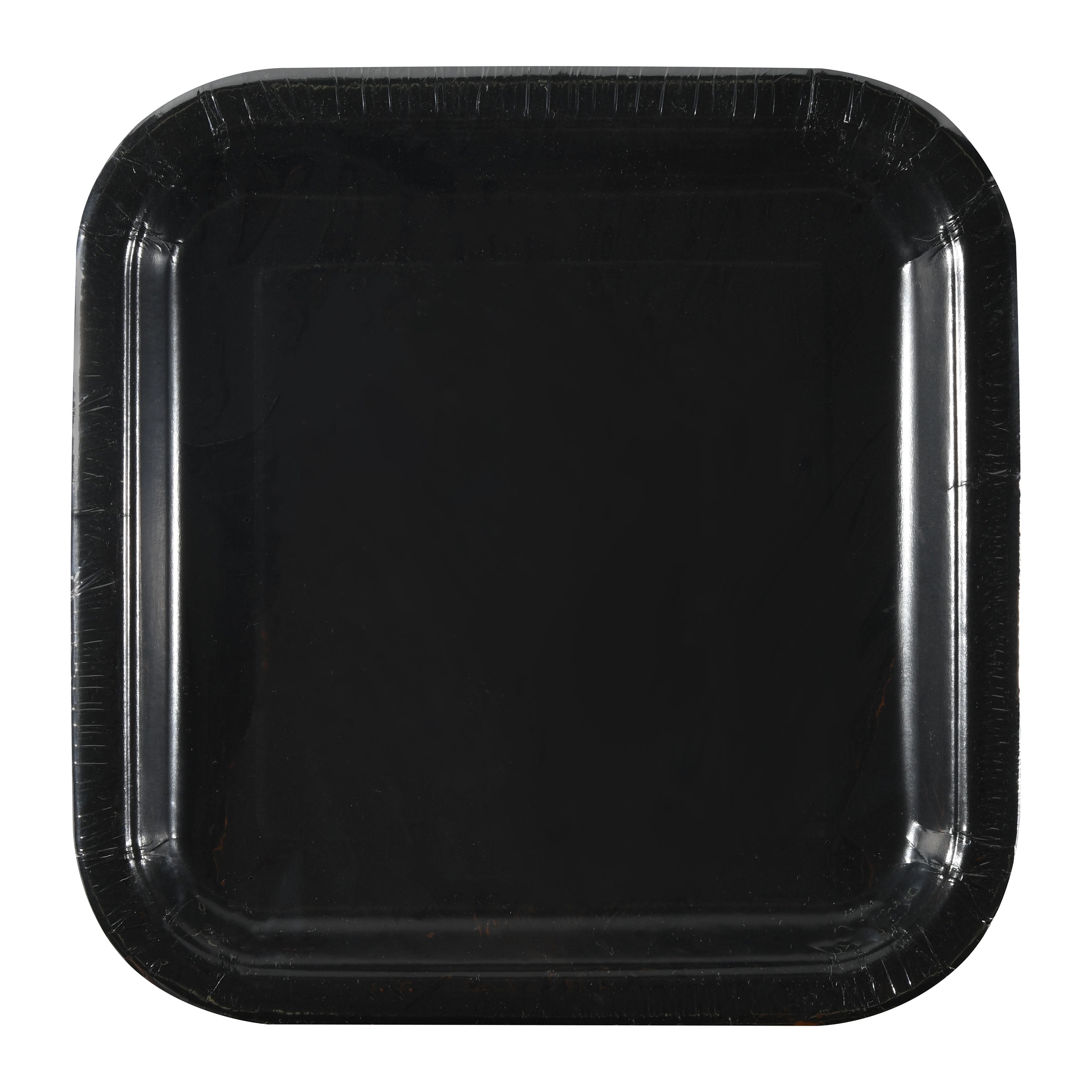 Black Square Disposable Plastic Plate 18cm Party Event BBQ Buffet Great Value!