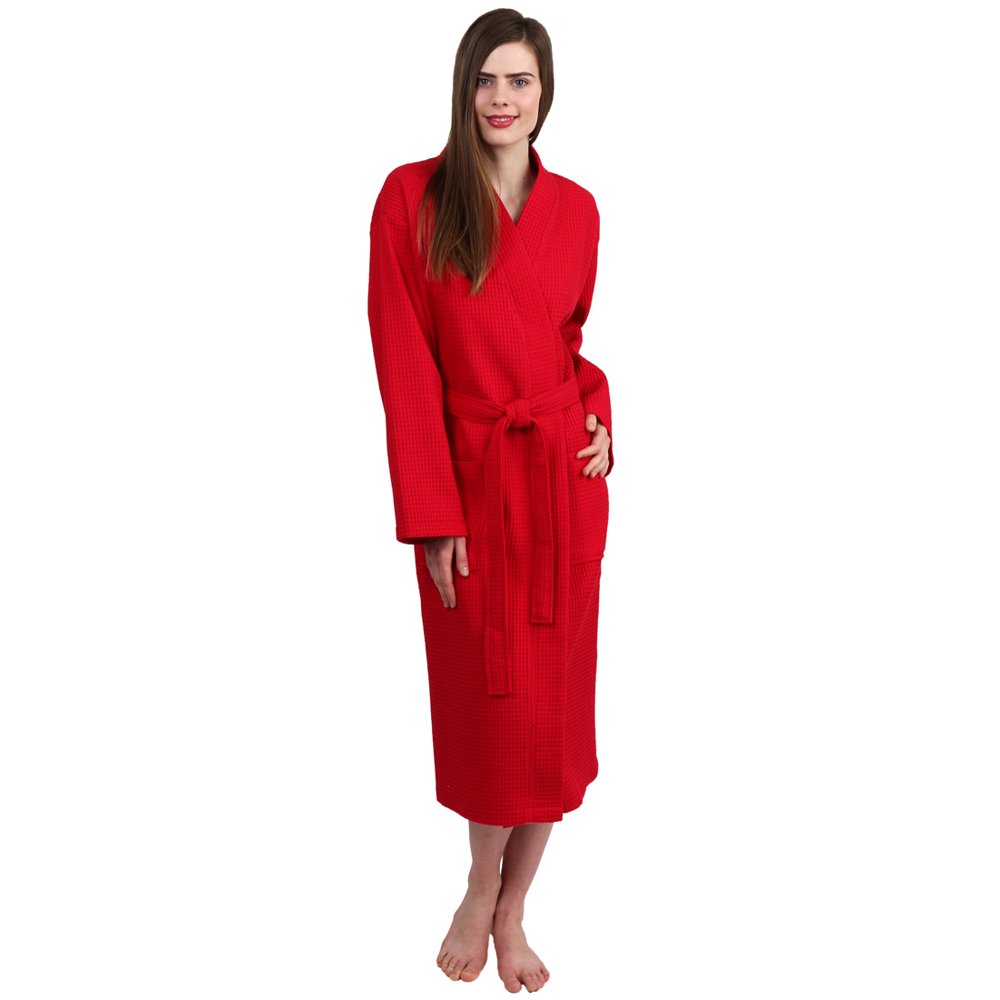 TowelSelections TowelSelections Women's Waffle Weave Robe Cotton Spa