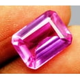 thumbnail image 4 of 9.12 Ct Natural Sapphire Pink CERTIFIED Emerald Cut Loose Gemstone Ring Size, 4 of 7