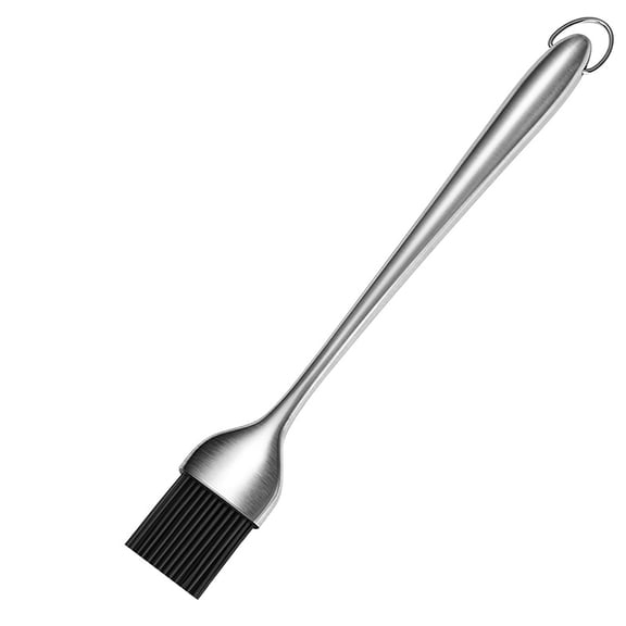 Stainless Steel Grill Basting Brush, Long Handle BBQ Sauce Brush for Grilling, Cooking, and Basting, Heat-Resistant & Dishwasher Safe Kitchen Tool