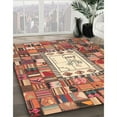 thumbnail image 2 of Ahgly Company Indoor Rectangle Contemporary Chestnut Red Oriental Area Rugs, 6' x 9', 2 of 6
