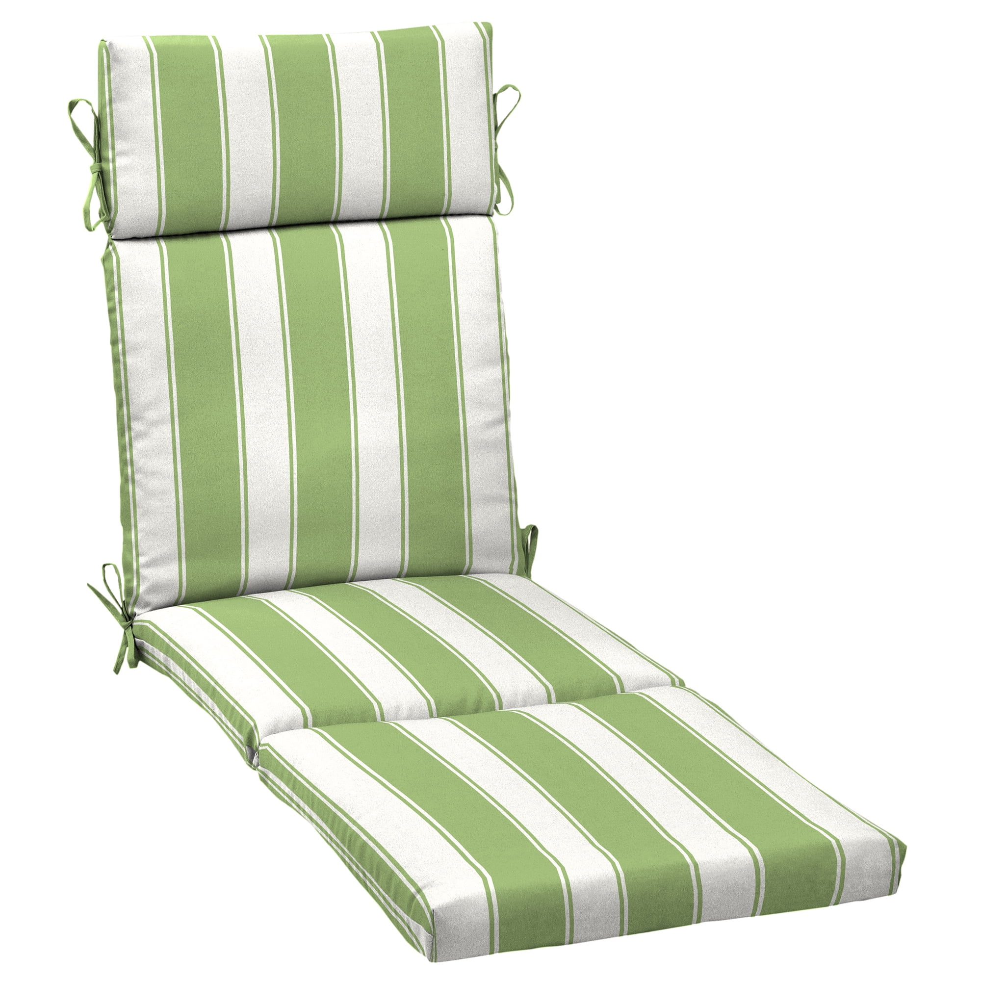 Better Homes & Gardens Green Stripe 72 x 21 in. Outdoor Chaise Lounge
