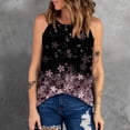 thumbnail image 2 of Moda casual mujer sin mangas impreso damas cuello redondo tops chaleco camiseta Pompotops lopia993723, 2 of 4