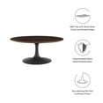 thumbnail image 4 of Modway Lippa Round 36" Wood Grain Mid-Century Modern Coffee Table in Black Cherry Walnut, 4 of 7
