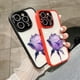 thumbnail image 3 of Funda De Lujo Transparente De Rosas Moradas Para IPhone 12 11 Pro Max IP 13 Cinta Lente De Protectora Cubierta Para 14 Fundas, 3 of 4