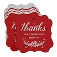 thumbnail image 3 of Inkdotpot Real Silver Foil Thanks For Celebrating With Us Bridal Shower-Baby Shower-Retirement-Wedding-Birthday Tags Favor Bracket Shape Hang Pack Of 100 Paper Tags, 3 of 7