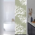 thumbnail image 3 of Coral Sage Green Window Privacy Film, Coastal White Ocean Marine Nautical Beach Static Cling UV Sun Blocking Heat Control Window Tint, Non-Adhesive One Way Windows Privacy Cover 17.7''x78.7'', 3 of 7