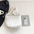 thumbnail image 3 of Bolso bandolera para mujer, bolso de mano de algodón acolchado a cuadros para mujer, bolso de mano, 3 of 8