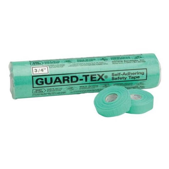Guard-Tex Safety Tape, Green, 3/4 x 30 yd. L, PK16 41308-34