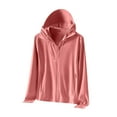 thumbnail image 6 of YUGYXL Women's Sun Protection Hoodie Jacket Lightweight Long Sleeve Zip Up Hooded Coat Breathable Hiking Outdoor Shirts Hot Pink XXXL, 6 of 8