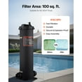 thumbnail image 4 of 100 Square Foot Cartridge Pool Filter Pump System 6142 Gallons Per Hour with Valve for Efficient Pool Filtration, 4 of 11