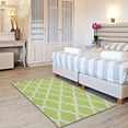thumbnail image 2 of Ottomanson Non-Slip Area Rug for Living Room 3'3" x 5' Durable Low Profile Carpet, Green Trellis, 2 of 7