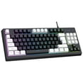 thumbnail image 3 of TFixol HXSJ A877 Compact RGB Gaming Keyboard with Black-White Keycaps, 87 Keys, USB Wired, Multimedia Support, Adjustable Backlight, Durable ABS Material, 3 of 6