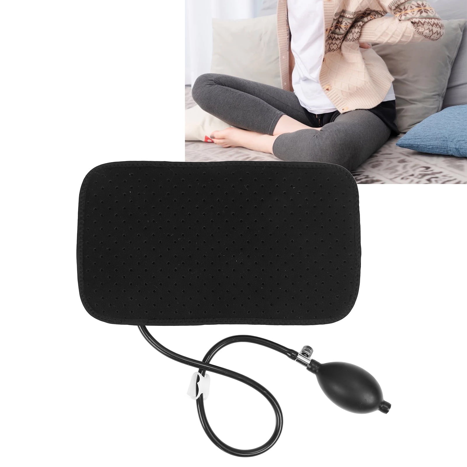 POPIPEN Inflatable Lumbar Support Pillow for Office Chair and Car Seat,  Back Support Cushion with Air Pump for Reducing Lower Back Pain