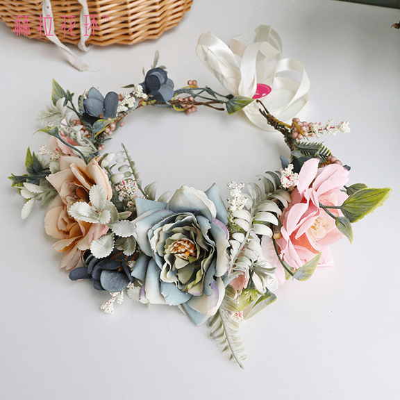 Flower Wreath Crown Hair Flower Headband Halo